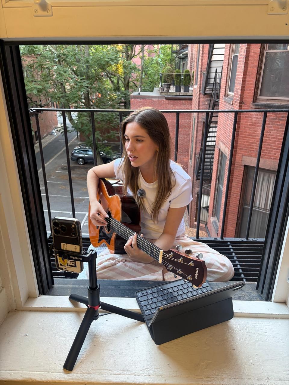 Mavi Zacarías durante su experiencia musical en Boston