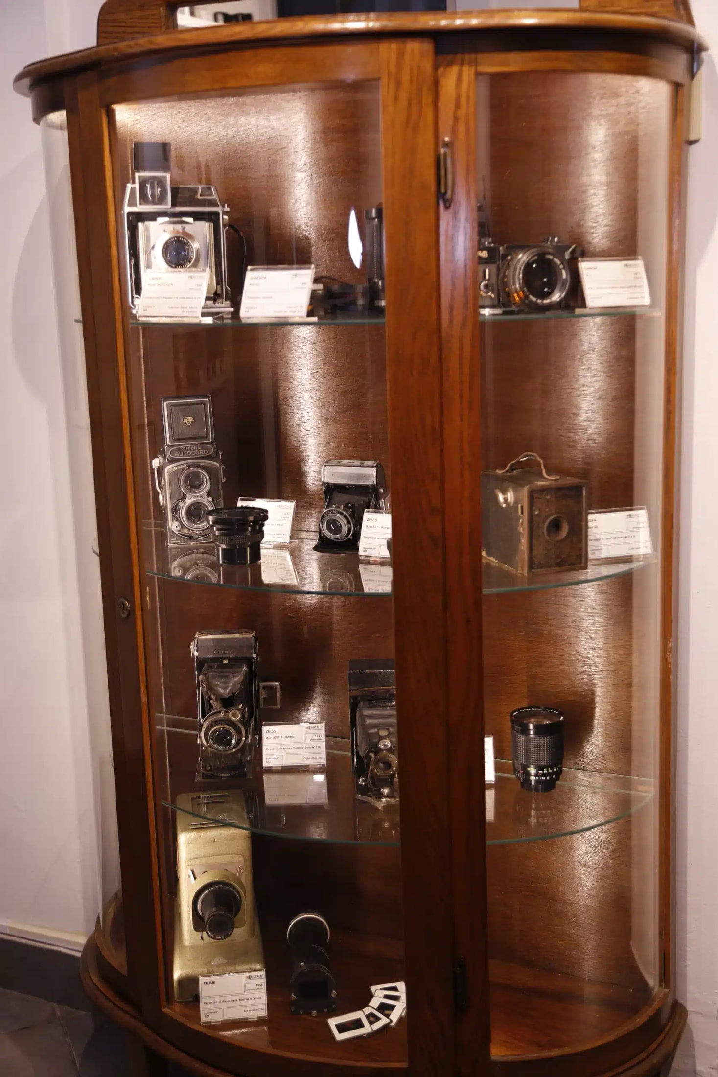 Cámaras fotográficas expuestas en el museo MUCAFOT–ITSI