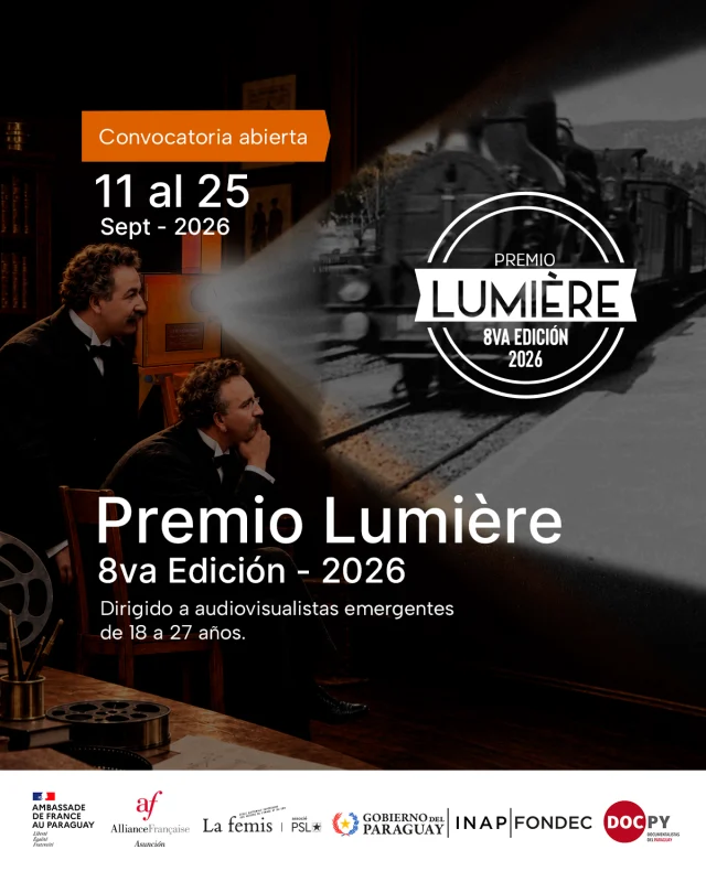 Afiche de la convocatoria del Premio Lumière 2026